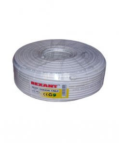 Кабель коаксиальный REXANT RG-6U+Cu, 75 Ом, белый